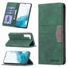 For Samsung Galaxy S22+ 5G Magnetic Splicing Leather Phone Case(Green) - 1