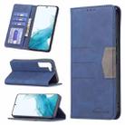 For Samsung Galaxy S22 5G Magnetic Splicing Leather Phone Case(Blue) - 1