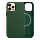 For iPhone 13 Pro WiWU PU Leather + Metal Magsafe Magnetic Phone Case (Green) - 1