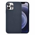 For iPhone 12 Pro Max WiWU PC + Calfskin Genuine Leather Phone Case(Navy Blue) - 1