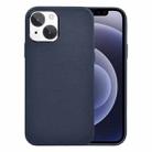 For iPhone 13 mini WiWU PC + Calfskin Genuine Leather Phone Case (Navy Blue) - 1