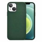 For iPhone 13 mini WiWU PC + Calfskin Genuine Leather Phone Case (Green) - 1