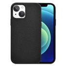 For iPhone 13 WiWU PC + Calfskin Genuine Leather Phone Case(Black) - 1