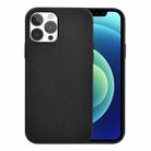 For iPhone 13 Pro WiWU PC + Calfskin Genuine Leather Phone Case (Black) - 1