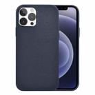 For iPhone 13 Pro WiWU PC + Calfskin Genuine Leather Phone Case (Navy Blue) - 1