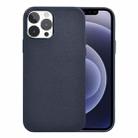 For iPhone 13 Pro Max WiWU PC + Calfskin Genuine Leather Phone Case (Navy Blue) - 1