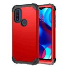 For Motorola G Pure 3 in 1 Shockproof PC + Silicone Protective Phone Case(Red + Black) - 1