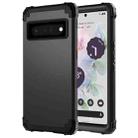 For Google Pixel 6 Pro 3 in 1 Shockproof PC + Silicone Protective Phone Case(Black) - 1