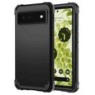 For Google Pixel 6 3 in 1 Shockproof PC + Silicone Protective Phone Case(Black) - 1