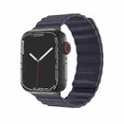 Mutural Liquid Silicone Magnetic Strap Watch Band For Apple Watch Series 8&7 41mm / SE 2&6&SE&5&4 40mm / 3&2&1 38mm(Midlight) - 1
