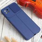 For Samsung Galaxy A22 5G Litchi Texture Sliding Camshield TPU Phone Case(Blue) - 2