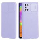 For Samsung Galaxy A31 Litchi Texture Sliding Camshield TPU Phone Case(Light Purple) - 1