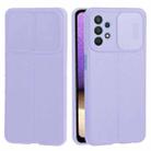 For Samsung Galaxy A32 5G Litchi Texture Sliding Camshield TPU Phone Case(Light Purple) - 1