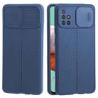 For Samsung Galaxy A51 4G Litchi Texture Sliding Camshield TPU Phone Case(Blue) - 1