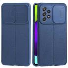 For Samsung Galaxy A52 5G / 4G Litchi Texture Sliding Camshield TPU Phone Case(Blue) - 1