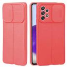 For Samsung Galaxy A72 5G / 4G Litchi Texture Sliding Camshield TPU Phone Case(Red) - 1