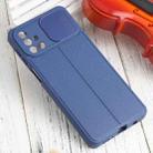 For Samsung Galaxy M31s Litchi Texture Sliding Camshield TPU Phone Case(Blue) - 2