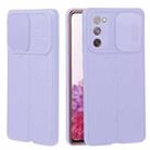 For Samsung Galaxy S20 FE Litchi Texture Sliding Camshield TPU Phone Case(Light Purple) - 1