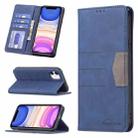 For iPhone 11 Magnetic Splicing Leather Phone Case (Blue) - 1