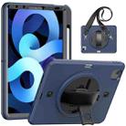 Shockproof TPU + PC Tablet Case with Holder & Pen Slot & Shoulder Strap For iPad iPad Air 2022 / 2020 10.9(Navy Blue) - 1