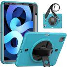 Shockproof TPU + PC Tablet Case with Holder & Pen Slot & Shoulder Strap For iPad iPad Air 2022 / 2020 10.9(Light Blue) - 1