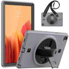 For Samsung Galaxy Tab A7 10.4 T500 / T505 Shockproof TPU + PC Tablet Case with Holder & Pen Slot & Shoulder Strap(Grey) - 1