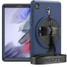 For Samsung Galaxy Tab A7 Lite T220 / T225 Shockproof TPU + PC Tablet Case with Holder & Pen Slot & Shoulder Strap(Navy Blue) - 1