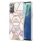 For Samsung Galaxy Note20 Electroplating Splicing Marble Flower TPU Phone Case(Crown) - 1