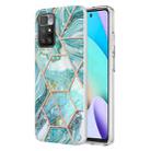 For Xiaomi Redmi 10 Electroplating Splicing Marble TPU Phone Case(Blue) - 1