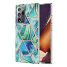 For Samsung Galaxy Note20 Ultra Electroplating Splicing Marble TPU Phone Case(Green) - 1
