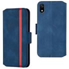 For Xiaomi Redmi 7A Retro Frosted Oil Side Horizontal Flip Case with Holder & Card Slots(Blue) - 1