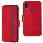 For Xiaomi Redmi Note 7 Pro Retro Frosted Oil Side Horizontal Flip Case with Holder & Card Slots(Red) - 1