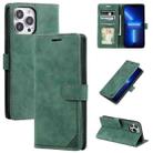 For iPhone 13 Pro Max Skin Feel Anti-theft Brush Horizontal Flip Leather Phone Case For iPhone13 Pro Max(Green) - 1