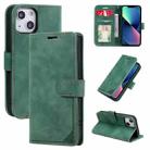 For iPhone 13 mini Skin Feel Anti-theft Brush Horizontal Flip Leather Phone Case For iPhone13 mini(Green) - 1