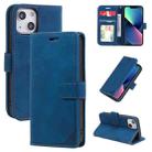 For iPhone 13 mini Skin Feel Anti-theft Brush Horizontal Flip Leather Phone Case For iPhone13 mini(Blue) - 1