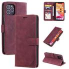 Skin Feel Anti-theft Brush Horizontal Flip Leather Phone Case For iPhone 11(Red) - 1