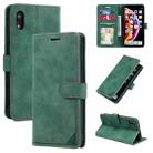 For iPhone XR Skin Feel Anti-theft Brush Horizontal Flip Leather Phone Case(Green) - 1