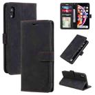 For iPhone XR Skin Feel Anti-theft Brush Horizontal Flip Leather Phone Case(Black) - 1