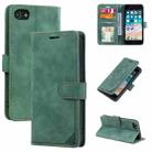For iPhone SE 2022 / SE 2020 / 8 / 7 Skin Feel Anti-theft Brush Horizontal Flip Leather Phone Case(Green) - 1