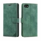 For iPhone SE 2022 / SE 2020 / 8 / 7 Skin Feel Anti-theft Brush Horizontal Flip Leather Phone Case(Green) - 2