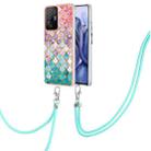 For Xiaomi Mi 11T / Mi 11T Pro Electroplating IMD TPU Phone Case with Lanyard(Colorful Scales) - 1