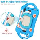 For iPad mini 6 Cute Cat King Kids Shockproof Silicone Tablet Case with Holder & Shoulder Strap & Handle(Light Blue) - 5