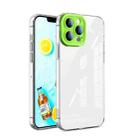 Transparent Candy TPU Phone Case For iPhone 13 Pro(Grass Green) - 1
