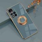 For Xiaomi Redmi Note 11 Pro China 6D Electroplating Full Coverage Silicone Phone Case with Magnetic Ring Holder(Grandma Ash) - 1