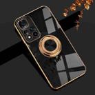 For Xiaomi Redmi Note 11 Pro China 6D Electroplating Full Coverage Silicone Phone Case with Magnetic Ring Holder(Black) - 1