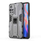 For Xiaomi Redmi Note 11 5G Supersonic PC + TPU Shock-proof Phone Case with Holder(Grey) - 1