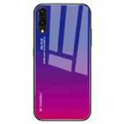 For Huawei P20 Gradient Color Glass Case(Red Blue) - 1