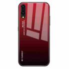 For Huawei P20 Gradient Color Glass Case(Red) - 1