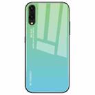For Huawei P20 Gradient Color Glass Case(Sky Blue) - 1
