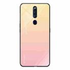 For OPPO F11 Pro Gradient Color Glass Case(Yellow) - 1